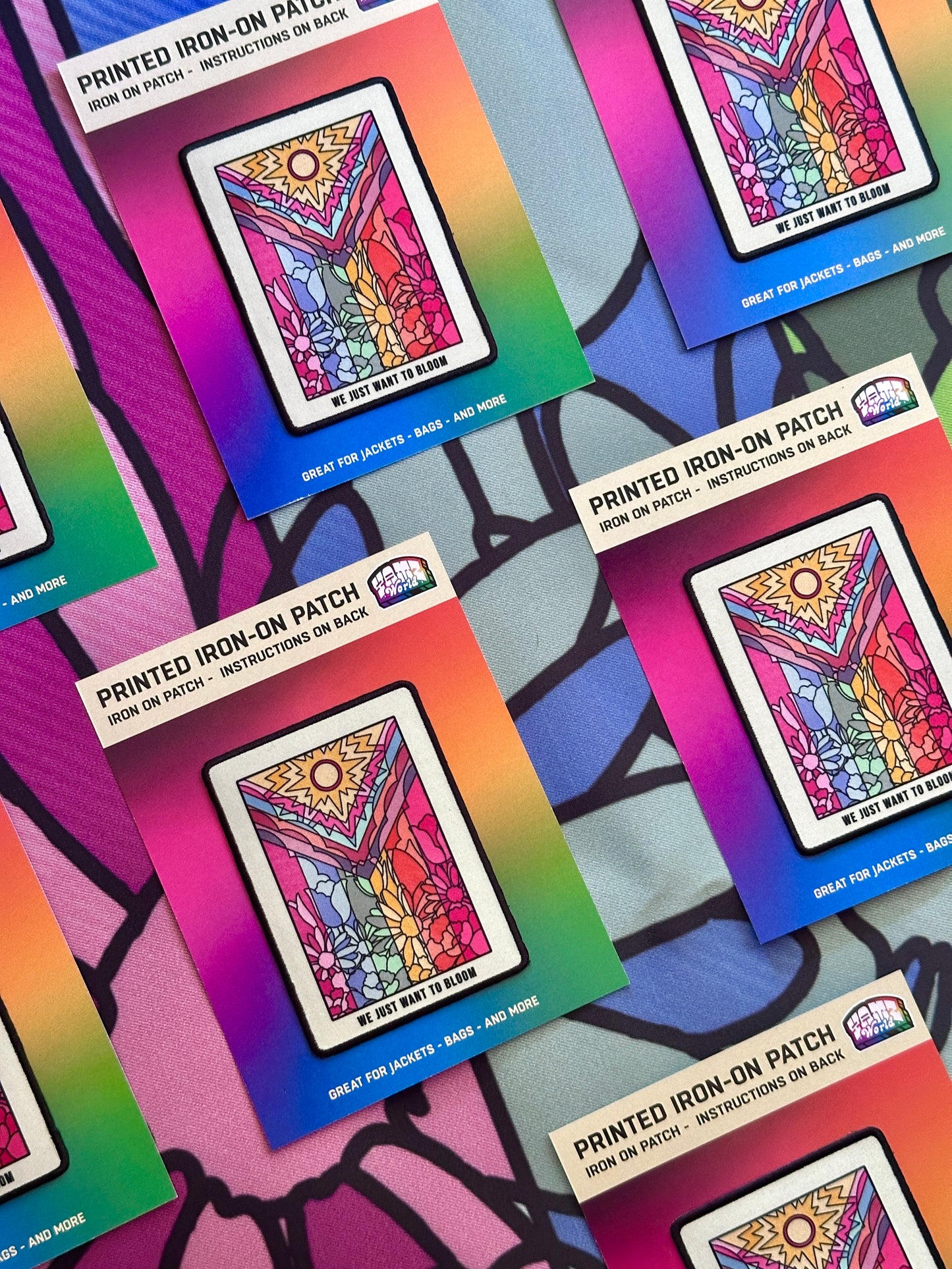 Flower Pride flag patch
