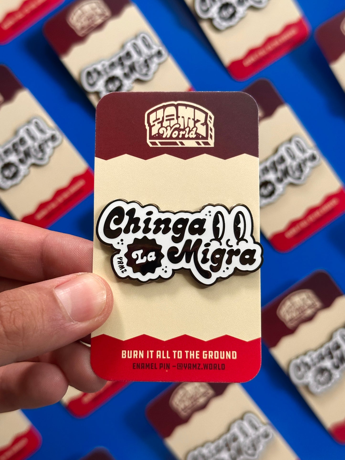 Chinga La Migra Enamel Pin