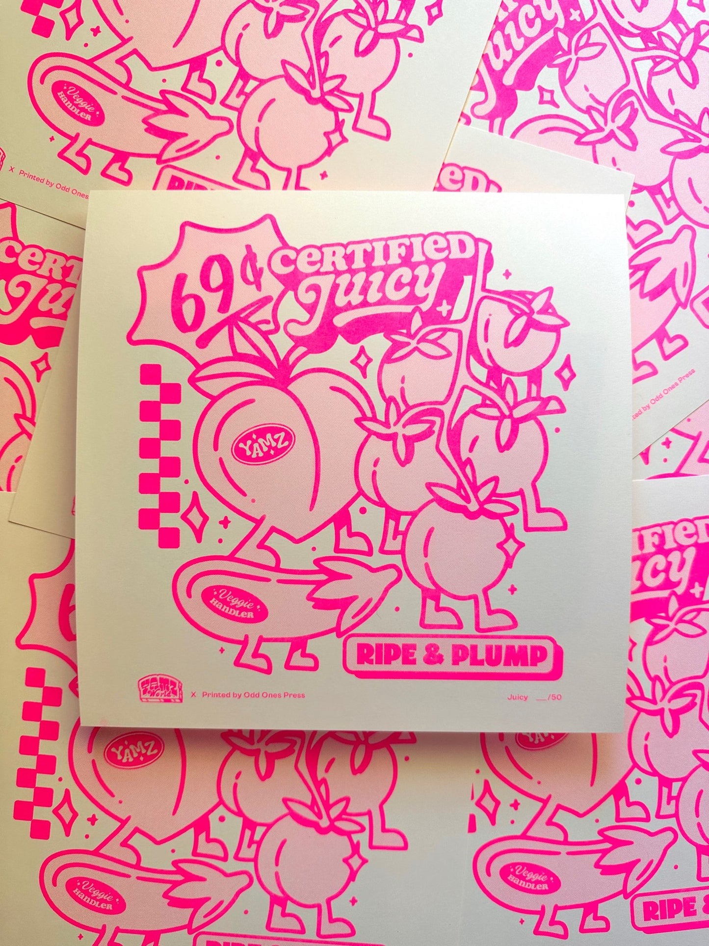 Certified Juicy Risograph Print