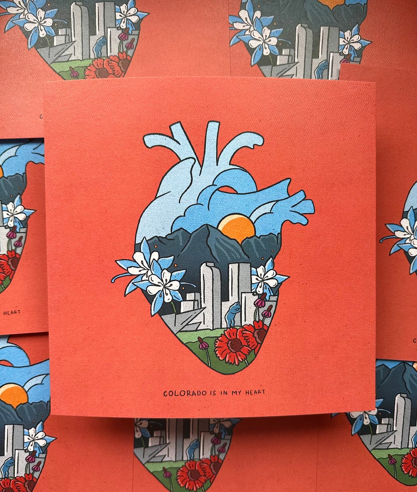 Colorado Heart Print