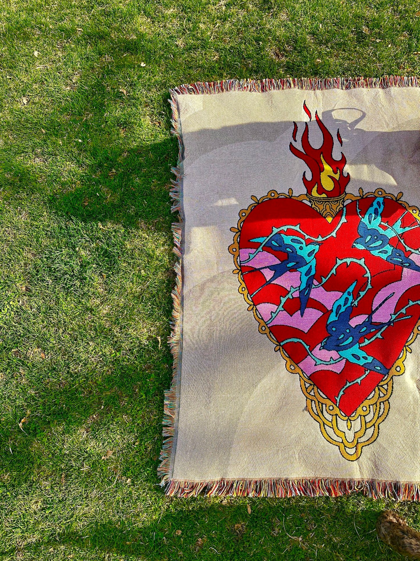 Corazon Sagrado Blanket Tapestry