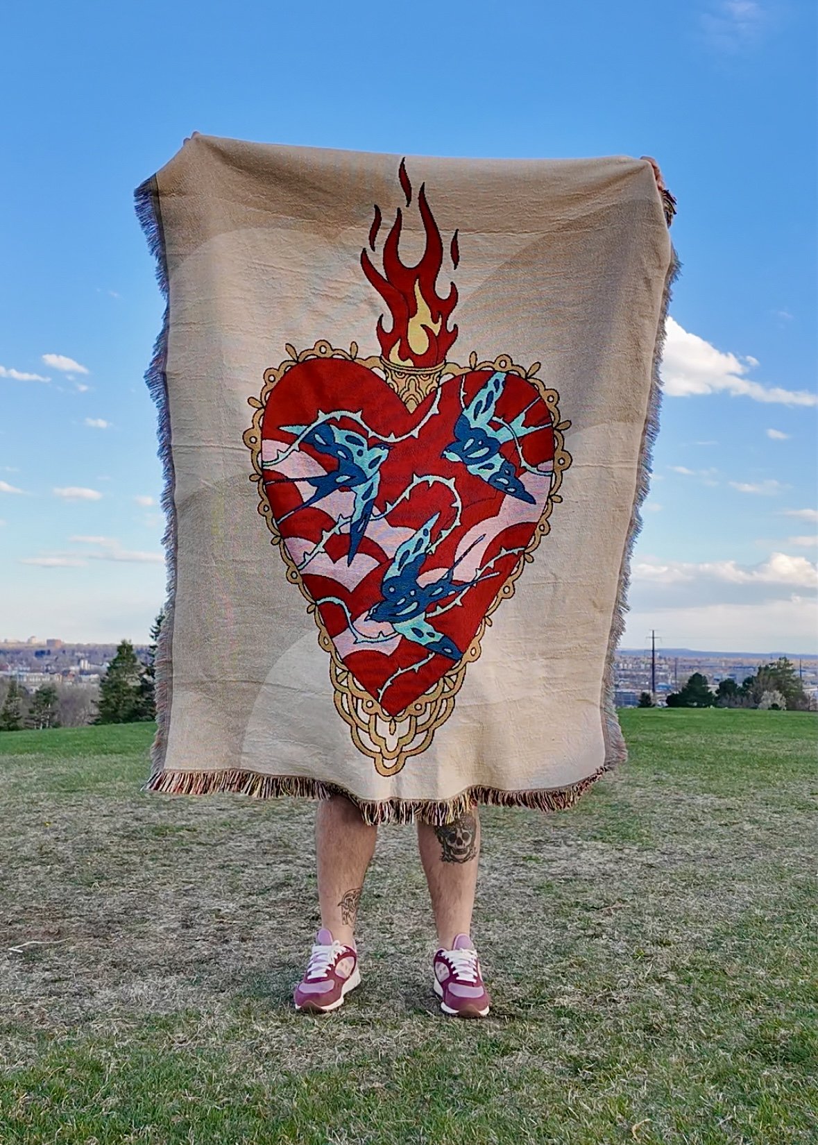 Corazon Sagrado Blanket Tapestry