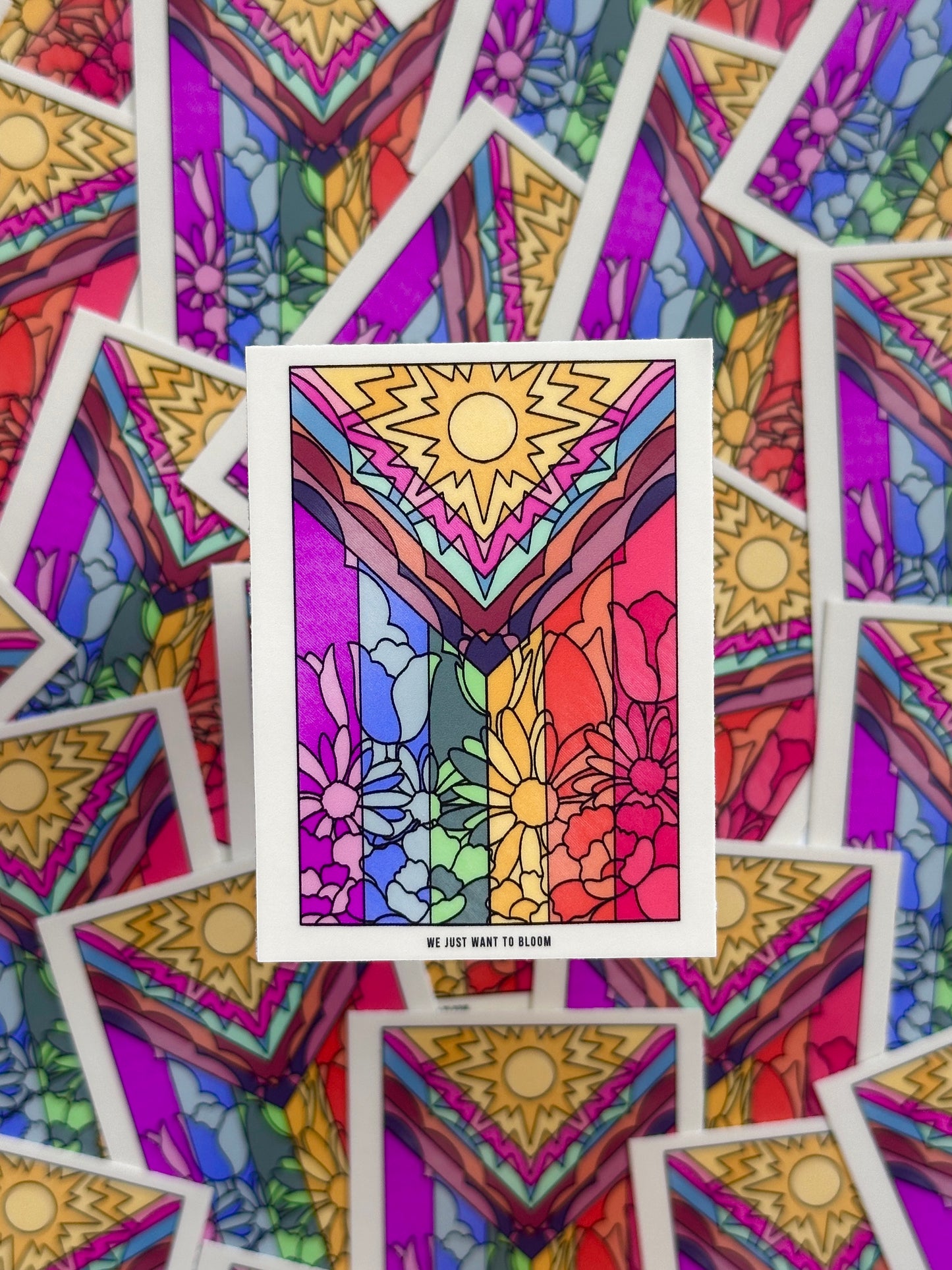 Flower Pride Flag Sticker