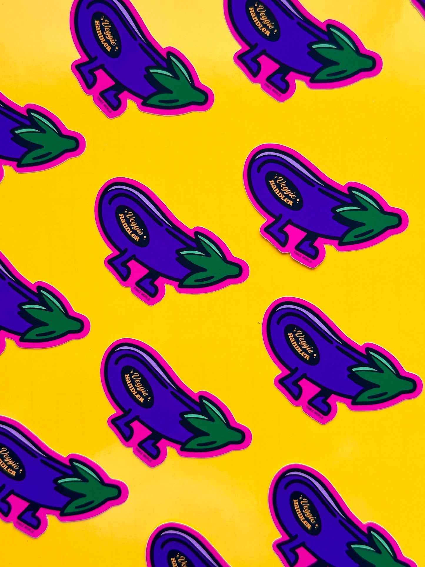 Eggplant Handler Sticker