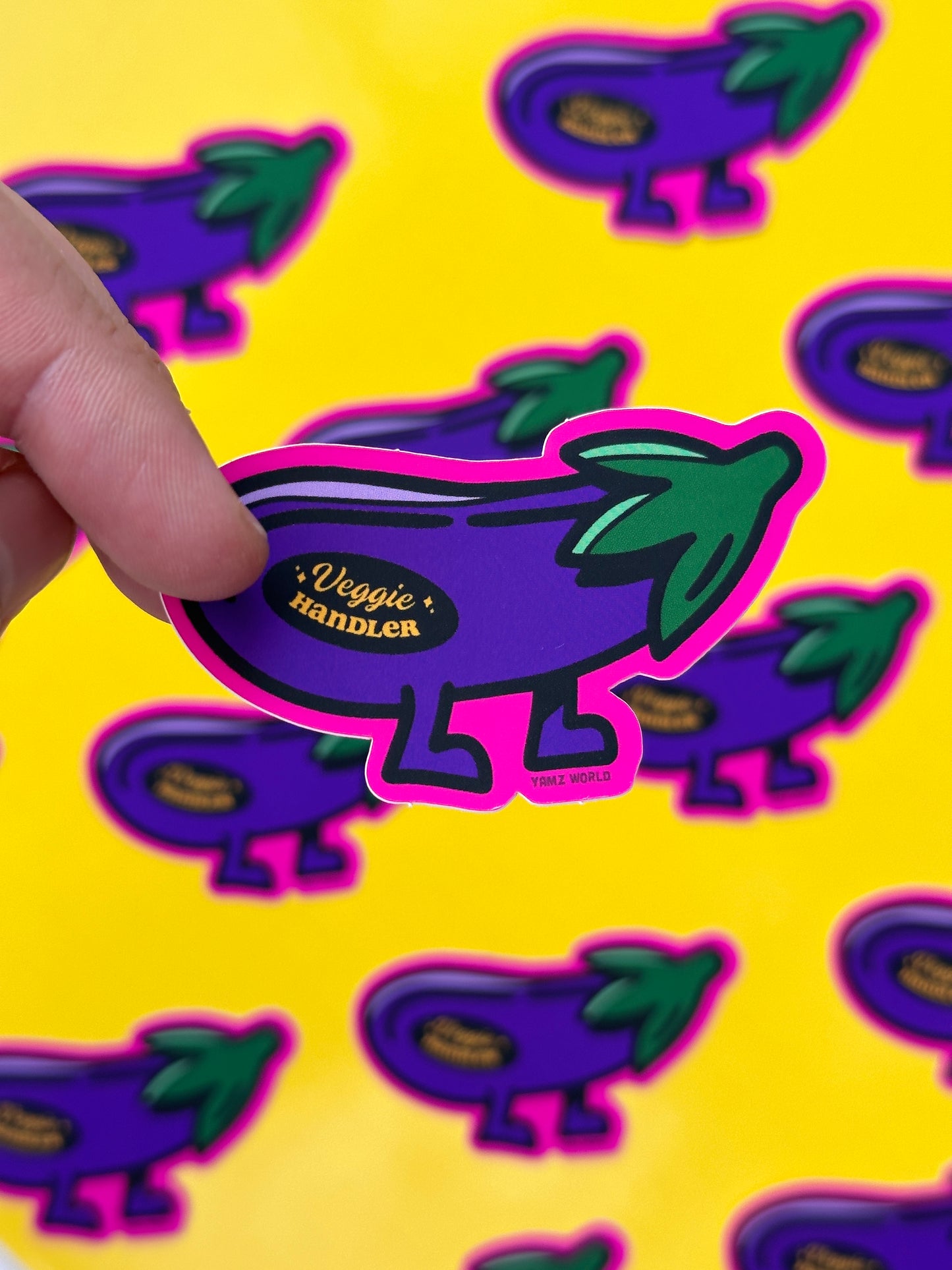 Eggplant Handler Sticker