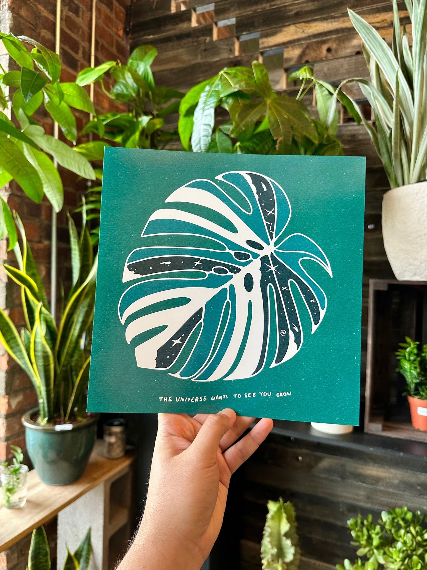Monstera Universe Print
