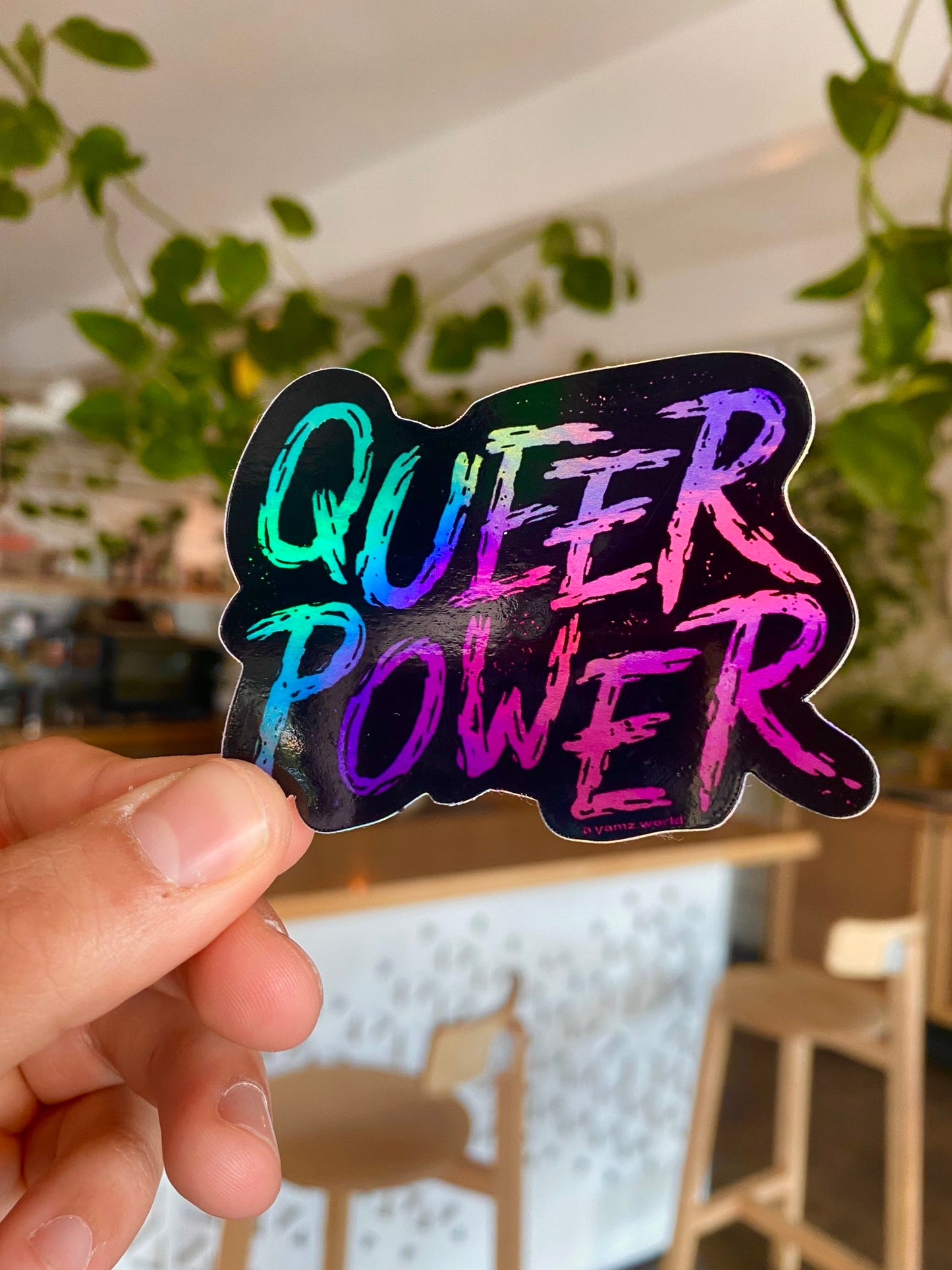 Queer Power Holographic Sticker