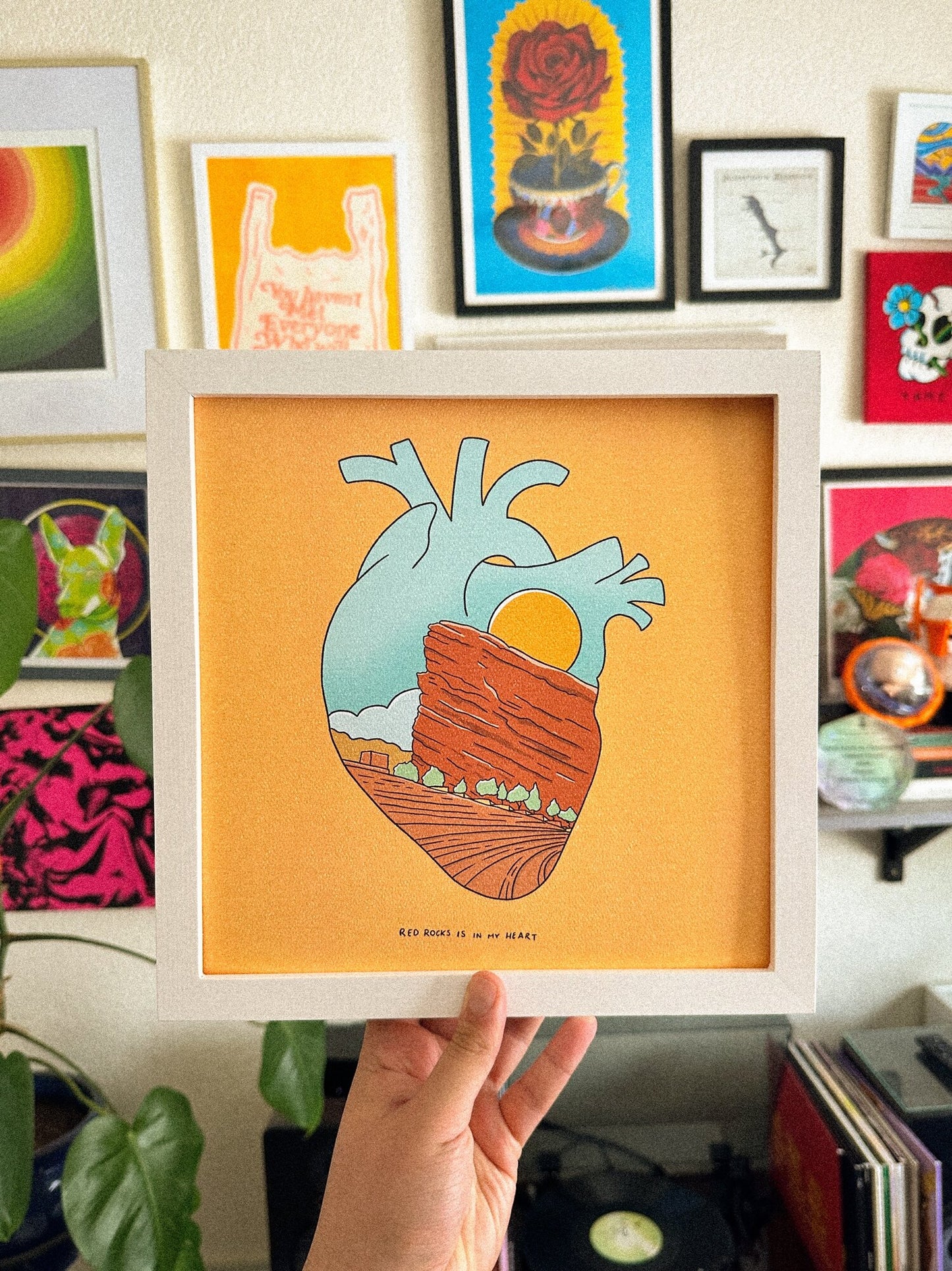Red Rocks Heart Print