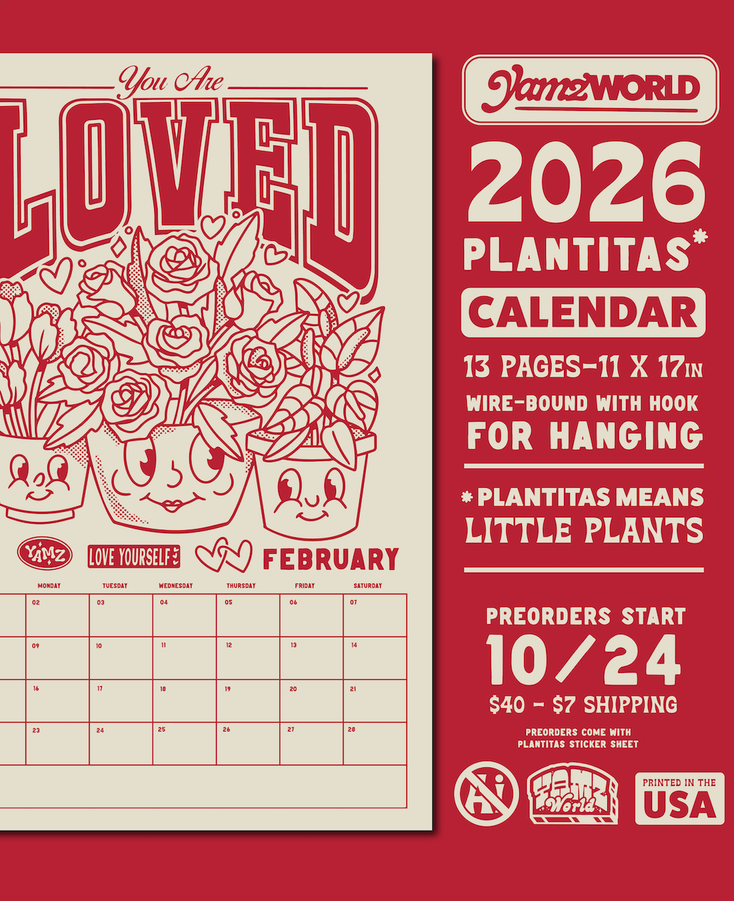 2026 Calendar - A Year of Plantitas