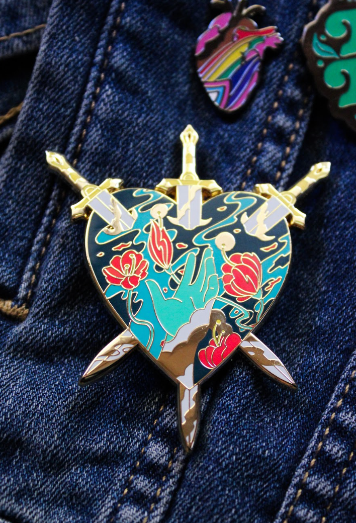 Three of Swords Collectors Pin