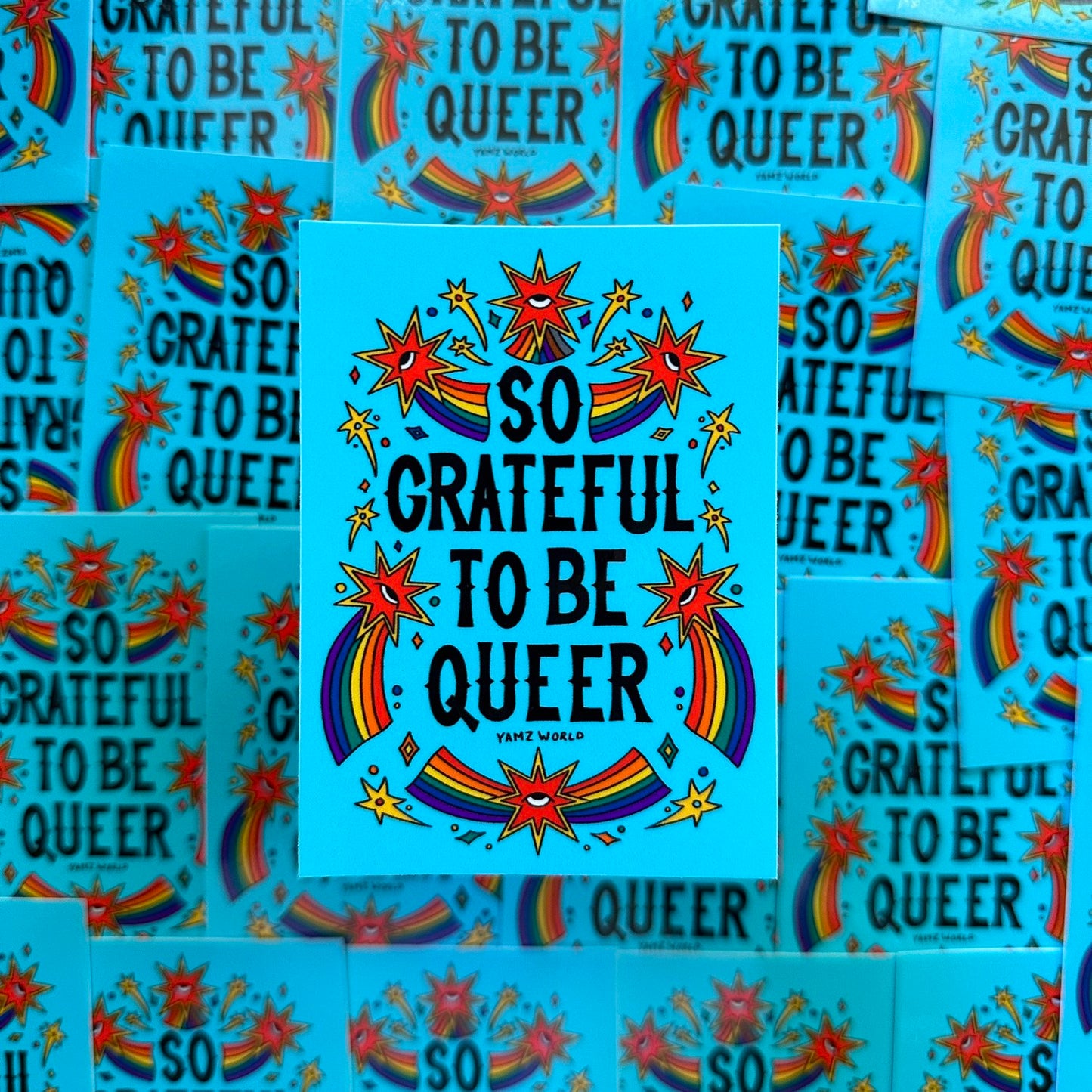 So Grateful to Be Queer Sticker