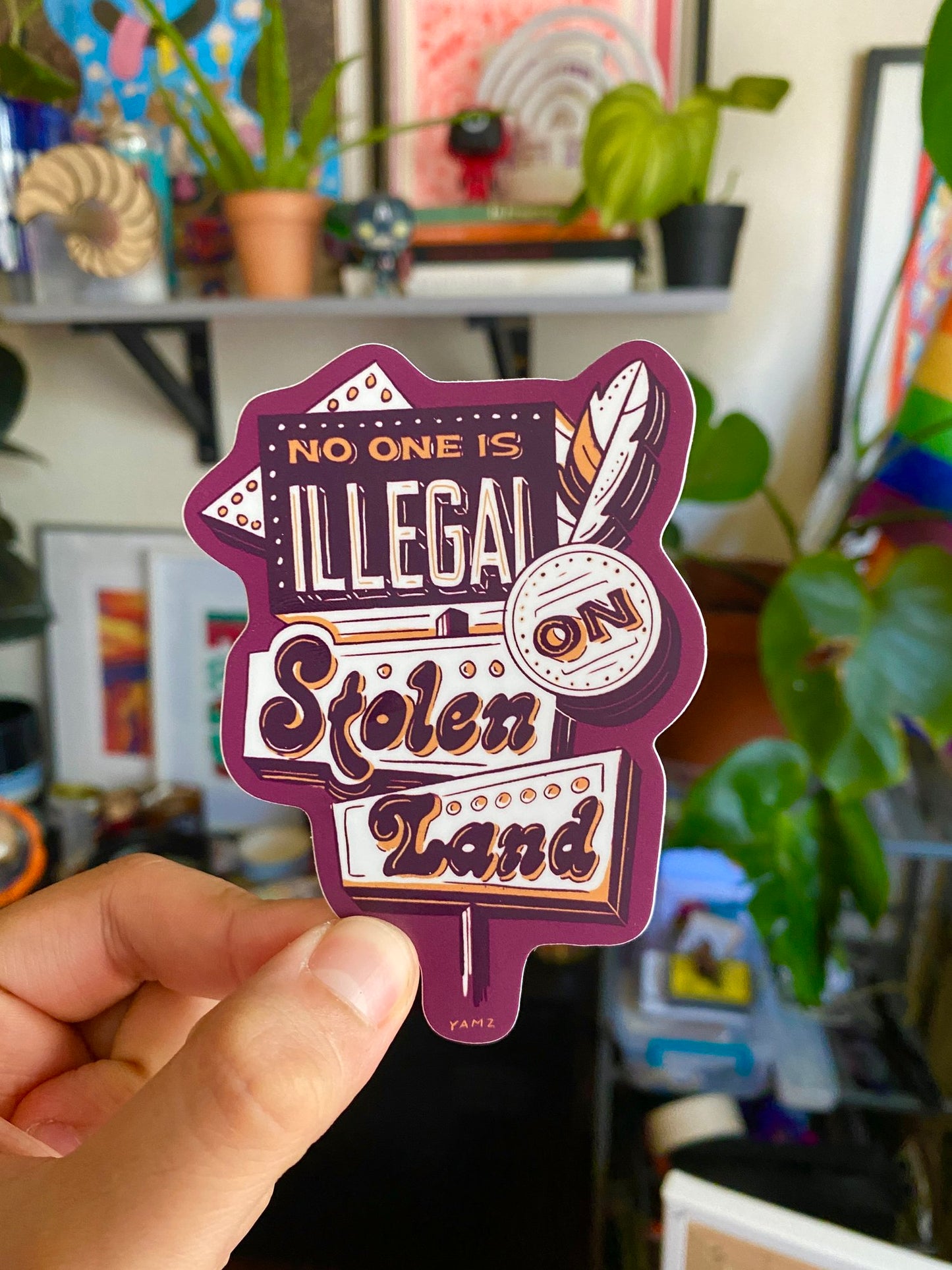 No One is Illegal on Stolen Land Sticker