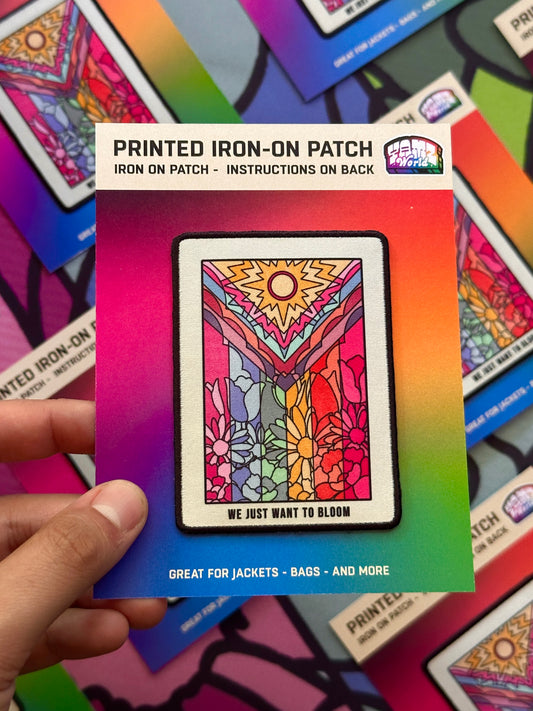 Flower Pride flag patch