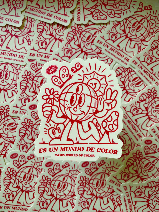 Es Un Mundo De Color Sticker