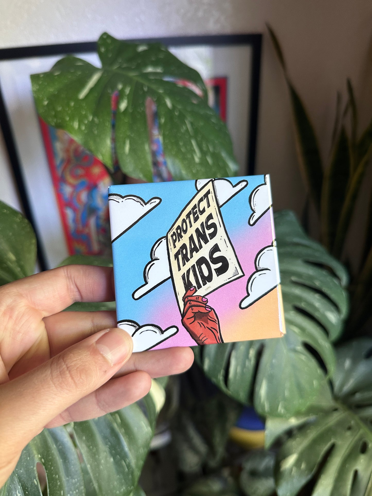 Protect Trans Kids Fridge Magnet