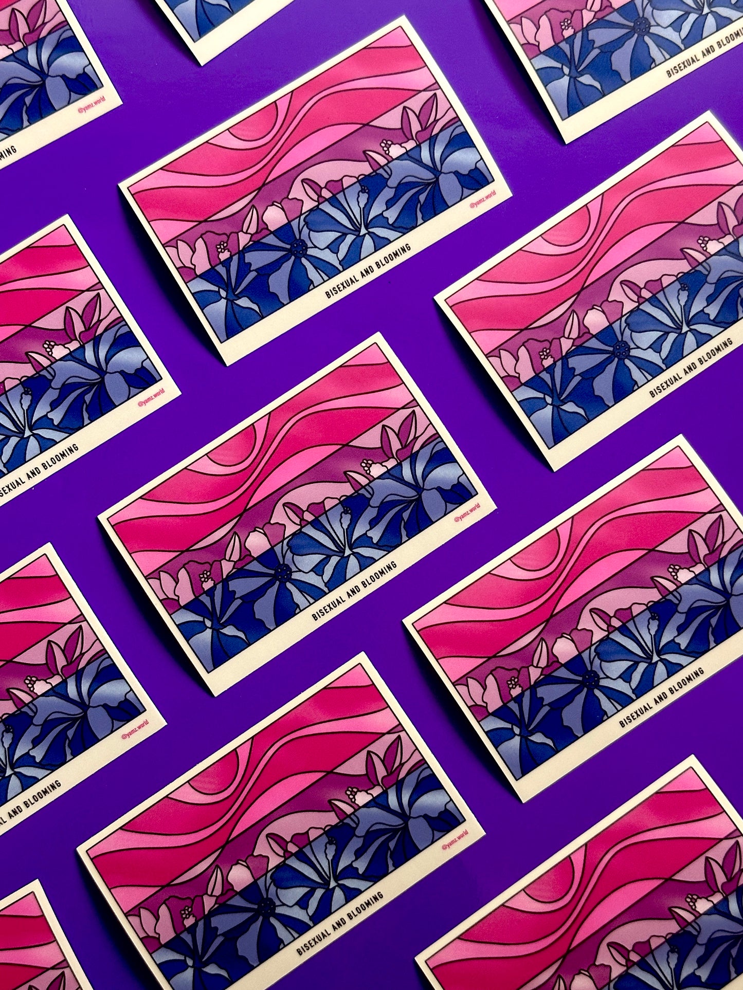 Bisexual Flower Flag Sticker