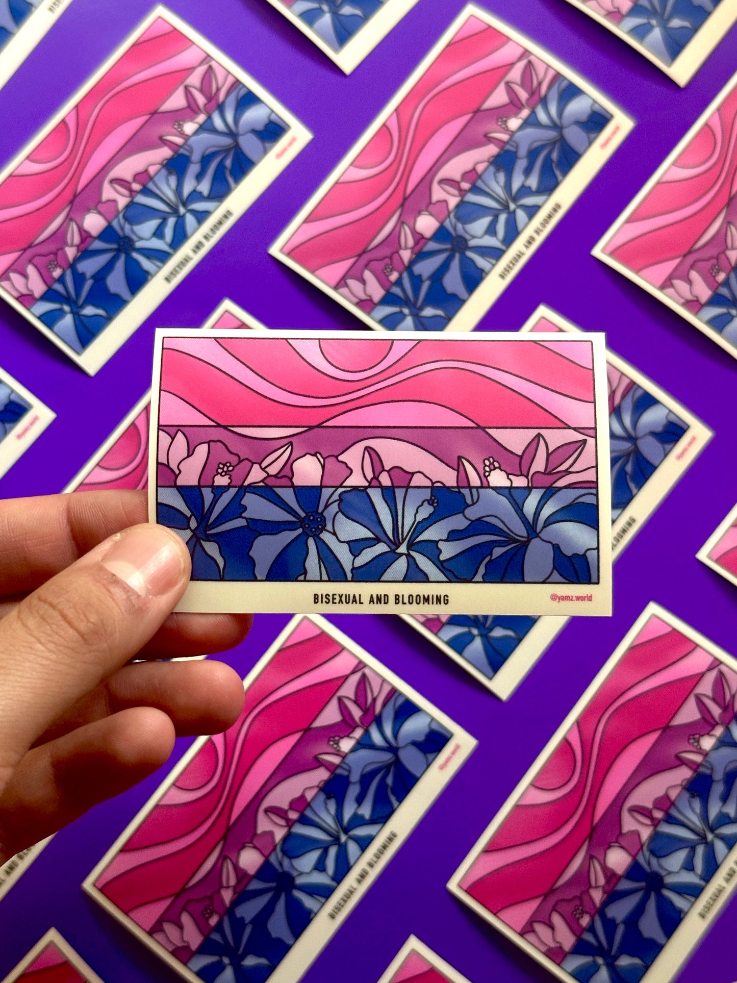 Bisexual Flower Flag Sticker