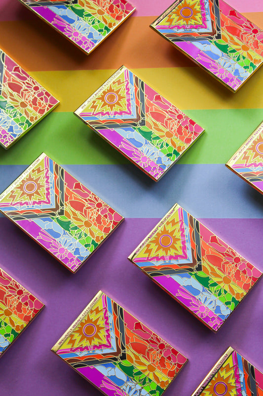 Flower Pride Flag Enamel Pin